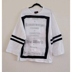 Danke Schon Oversized Graphic T-shirt white Short sleeve Men's Size XL